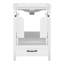 Meuble-lavabo de 24 po avec lavabo en céramique, base et bois massif, armoire à glissière, meuble-lavabo blanc élégant, tableau, robinet de lavabo, rangement spacieux