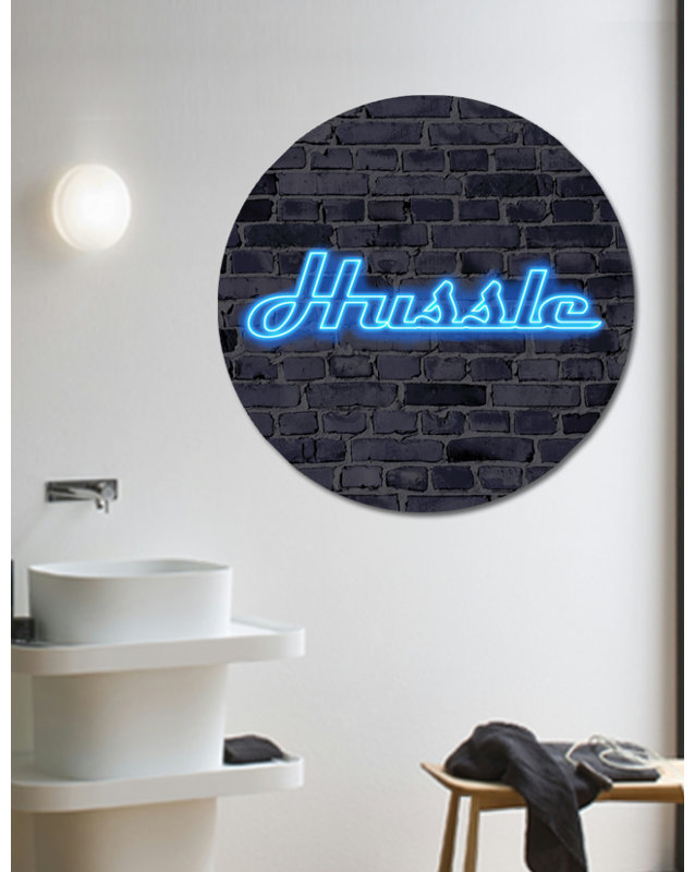 Hussle Print, 24" H x 24" W x 2.5" D