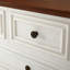 Commode à 5 tiroirs, blanc moderne pour la chambre à coucher - Vaste commode de rangement, robuste et sécuritaire