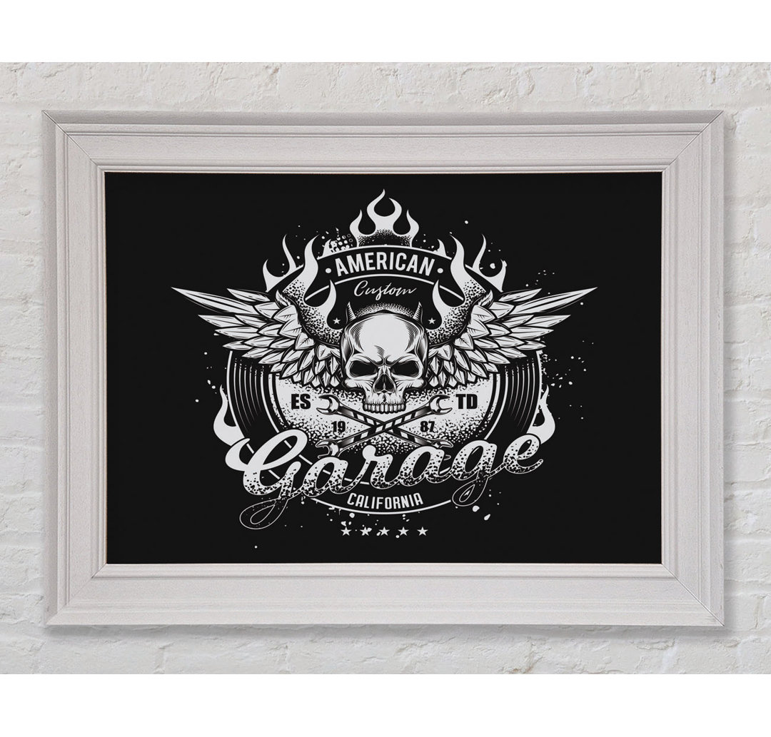 Gerahmtes Poster American Custom Garage