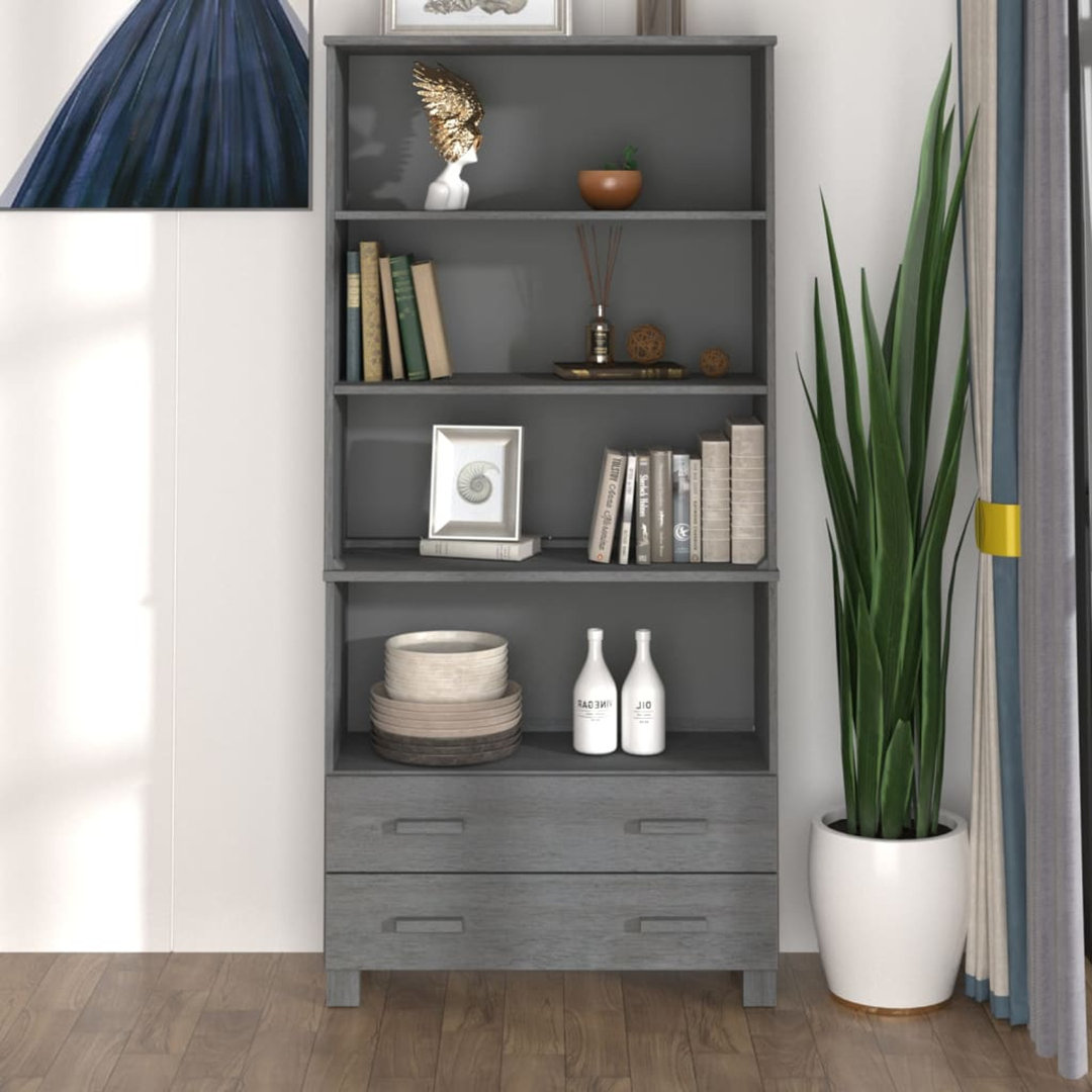 Highboard HAMAR Massivholz Kiefer Hellgrau