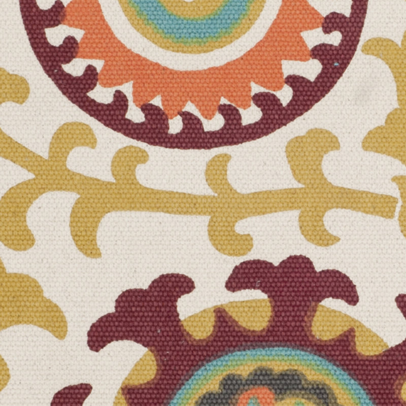 Tapis floral ivoire et orange Blair, Rectangle 2 pi 3 po x 3 pi 9 po