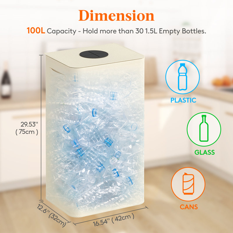 Grand panier à linge 100l avec couvercle, panier à linge pliable avec couvercle et sac intérieur réutilisable, grand panier à linge sale pour salle de lavage, salle de bain, dortoir, chambre à coucher, blanc
