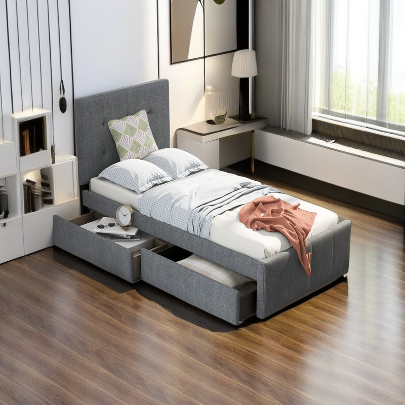 Lit plateforme avec rangement Sephine