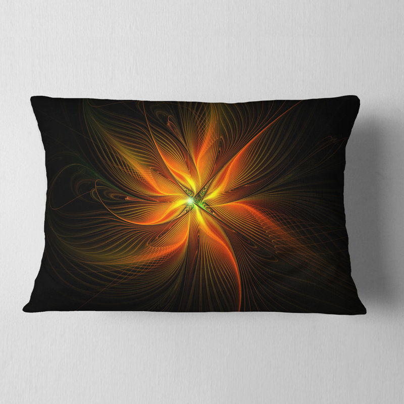 Coussin lombaire floral à fleur brillante