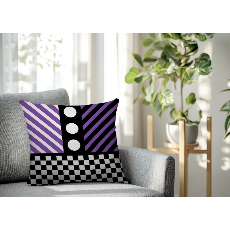 Coussin Brixa, Carré 16 po, Mauve