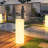 Remote-controlled Color-changing Led Outdoor Floor Lamp - Cylinder Design