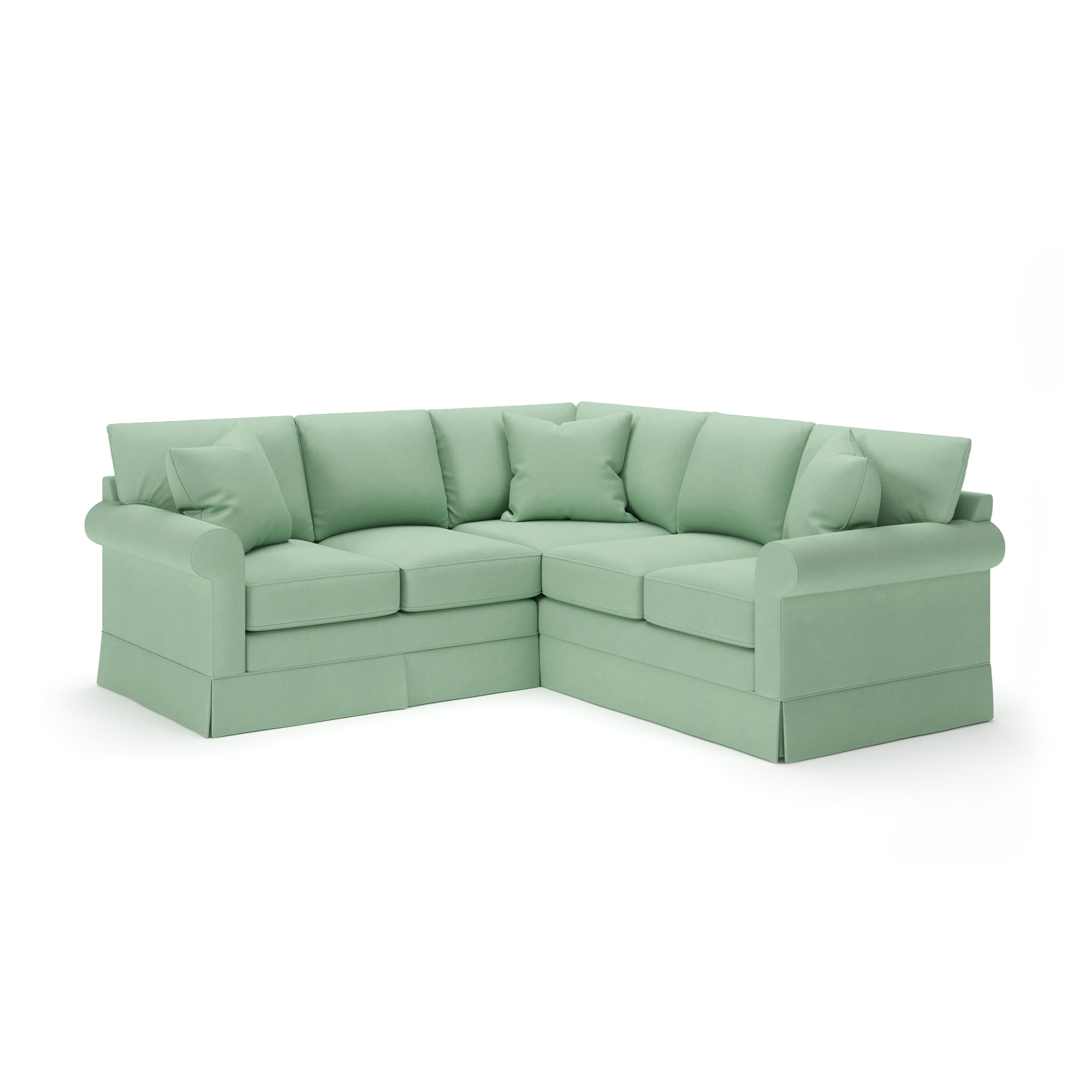Friedman Upholstered L-Sectional, Bayou Spray Canvas