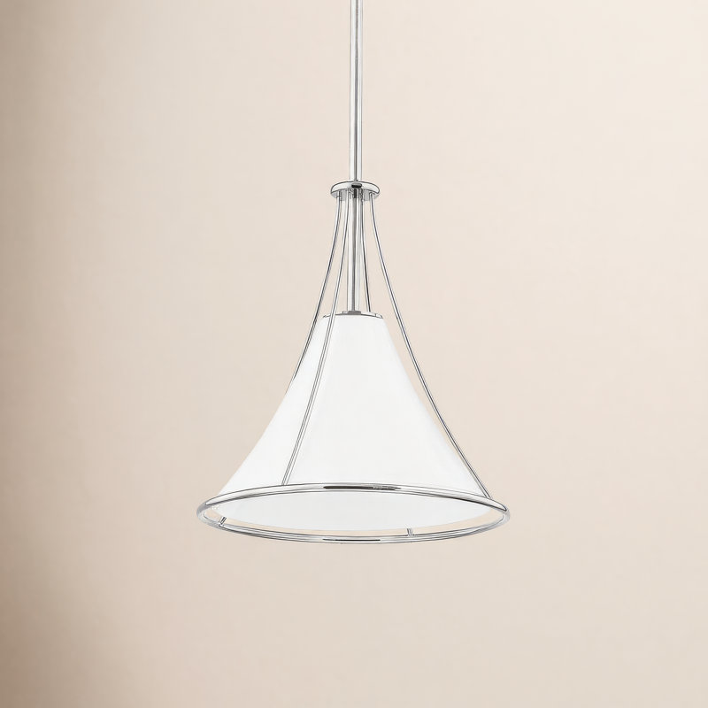 Swift 1 - Light Single;Shaded Pendant, 18.5" H x 17.25" W x 17.25" D, Polished Nickel