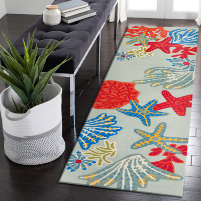 Tapis bleu touffeté à la main Hemsworth