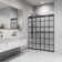 Houston 56-60" W x 76" H Double Sliding Frameless Shower Door with 3/8" Grid Clear Glass