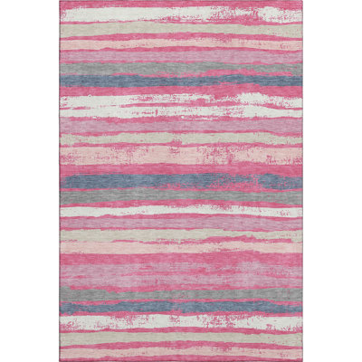 Premium Machine Washable Jahnke AMF1019 Stripes Rug