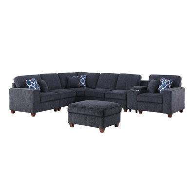 Gina Sectional Sofa With Ottoman