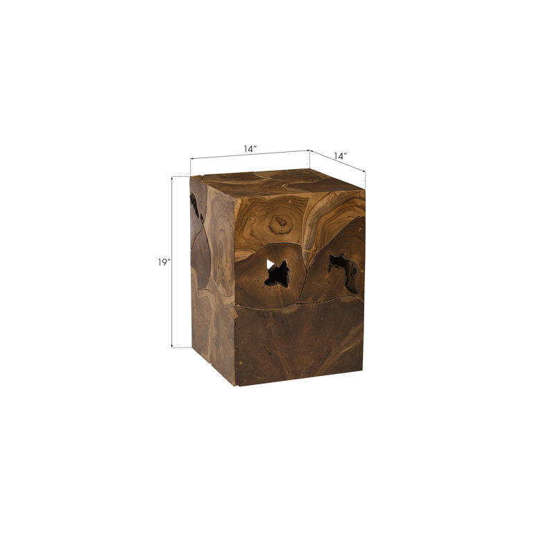 Teak Slice End Table