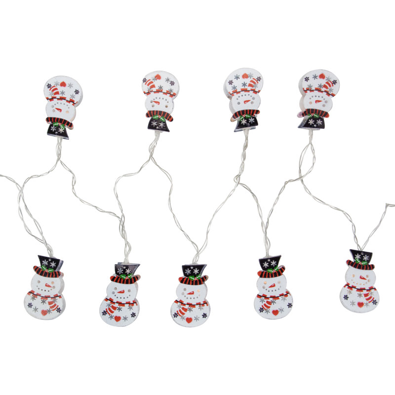 Lumières de Noël à DEL 10 carats avec chapeaux supérieurs - fil transparent 4,5 pi