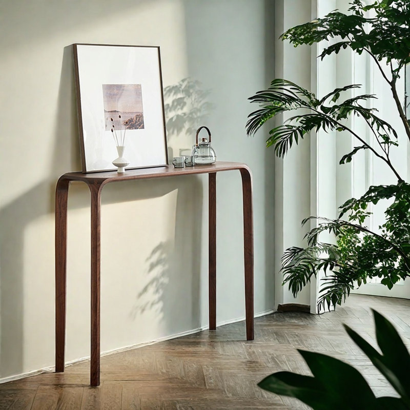 Console en noyer noir, H 35,4 po x l 39,4 po x P 13,8 po