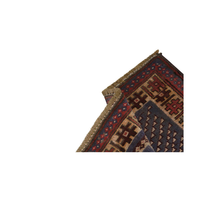 Hand-Knotted High-Quality Blue and Brown Area Rug