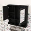 Armoire à pharmacie murale avec miroir, tablettes réglables, rangement ouvert et portes-880034522