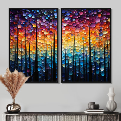 Guraman - grand ensemble de 2 peintures murales sur toile
