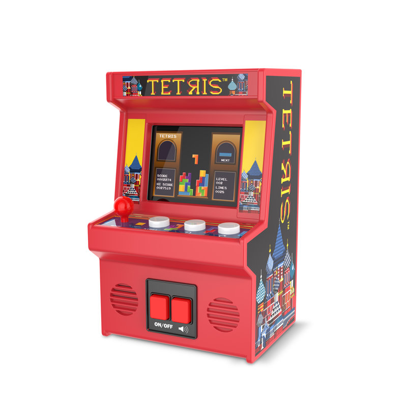 Basic Fun - Mini Classic Tetris Handheld Arcade Machine