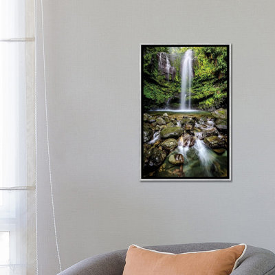 «Puerto Rico Waterfall», reproduction d'art sur toile encadrée