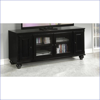 Meuble télé noir avec rangement pour téléviseur de 59 po TV Furniture | Noir | Taille du téléviseur: 50 à 59 pouces