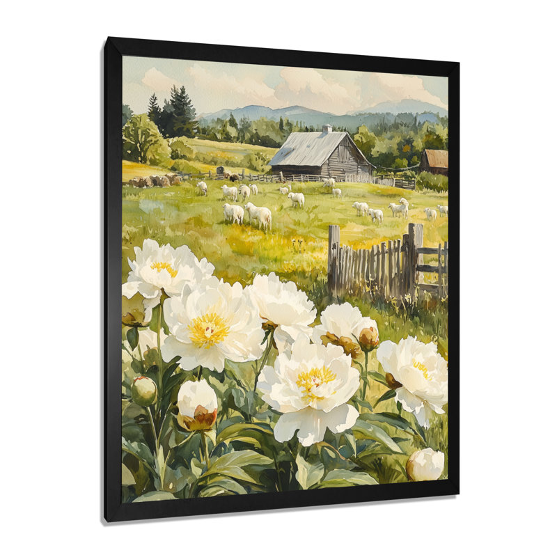 Dolina - Floral Wall Art Prints, Noir, noir, noir, noir, H 20 po x l 12 po, Reproduction encadrée d'une seule photo