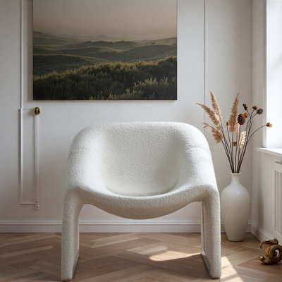 Fauteuil de loisir rétro en velours.