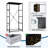 4 Drawer Dresser for Bedroom, Narrow Chest of Drawers, Wooden Top and Study Iron Frame 18"x37.5"-(WxH)