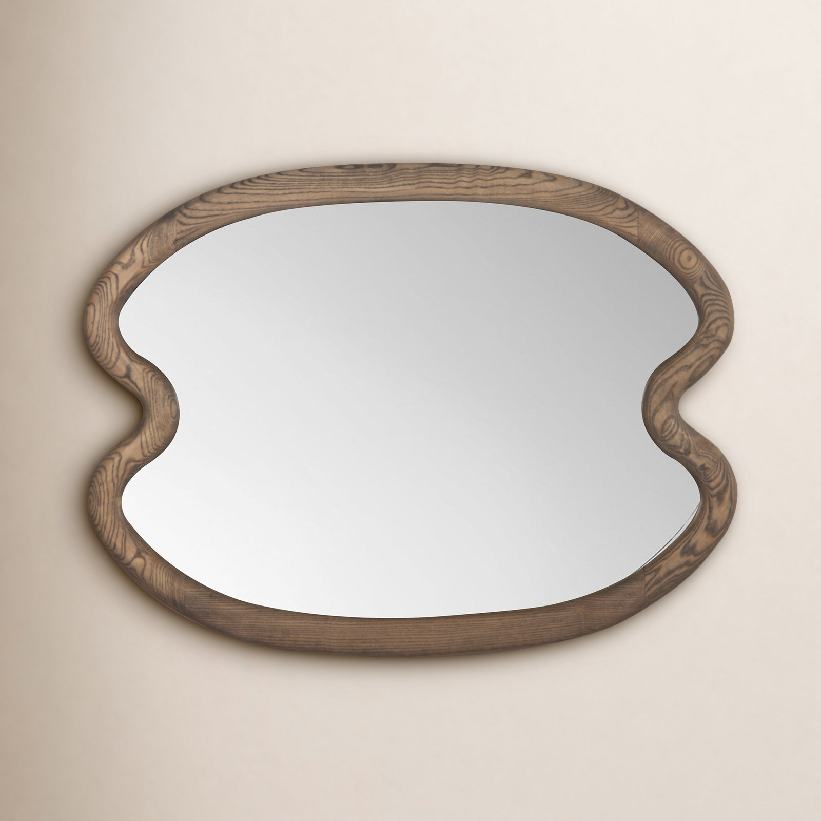 Stanza Solid Wood Wavy Mirror