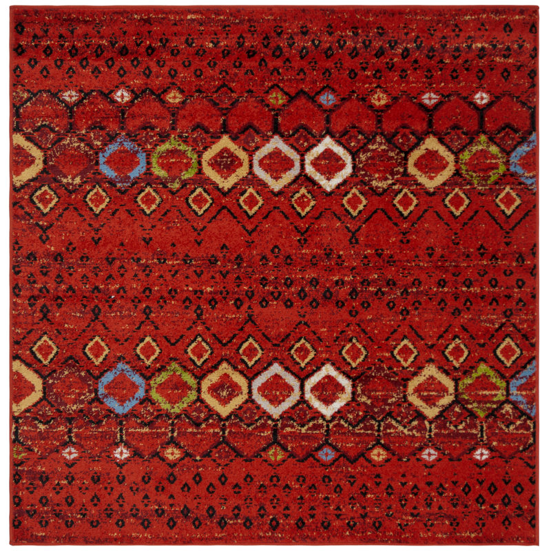 Poarch Performance Geometric Rug, Square 5'1"