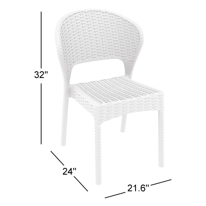 Ensemble de salle à manger 31,5 po Helden Square, blanc