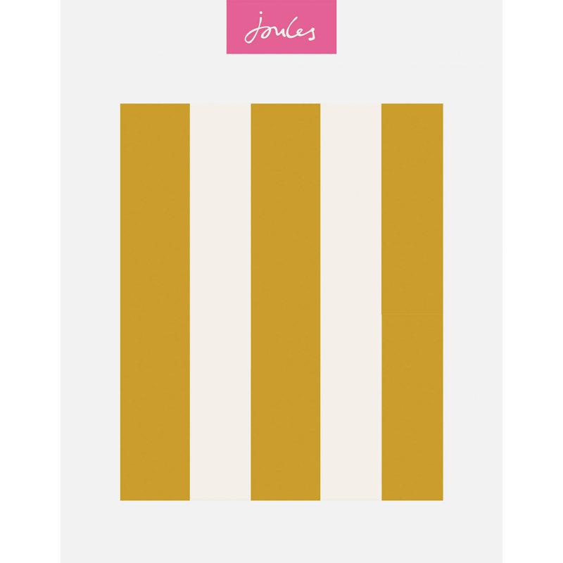 Joules Harborough Stripe Wallpaper, Gold