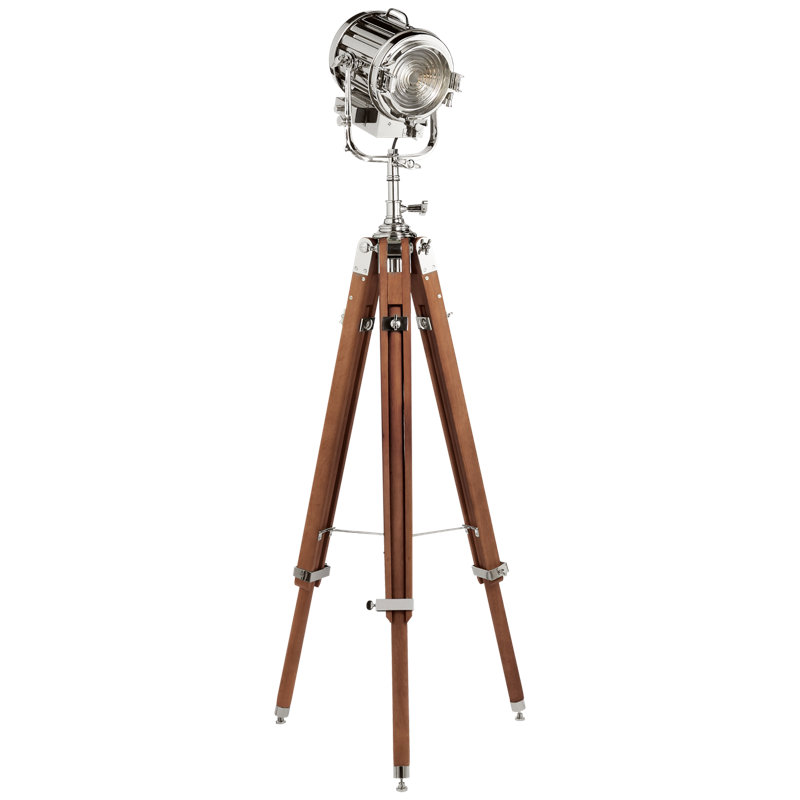 Montauk Tripod Floor Lamp, Mahogany