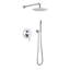 Système de douche à pluie mural 10 po, robinet de douche à pression équilibrée avec valve brute-125490538