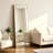 Rectangular Full-Length Mirror With Gold Frame, 64" X 21", Featuring A Thickened Upright Metal Frame For Sturdiness And Durability.