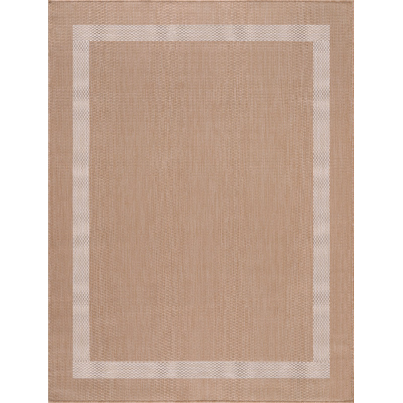 Waikiki Beige Indoor/Outdoor Rug, Rectangle 8' x 10', Beige