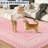 8x10 Checkered Area Rug, Washable Non Slip Low Pile Rug for Bedroom Living Room, Pink-2003366538-2003366534