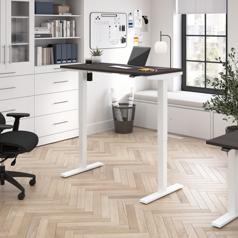 Bush Business Furniture Move 40 Series Electric Height Adjustable Standing Desk, Storm Gray, 27" H x 48" W x 24" D