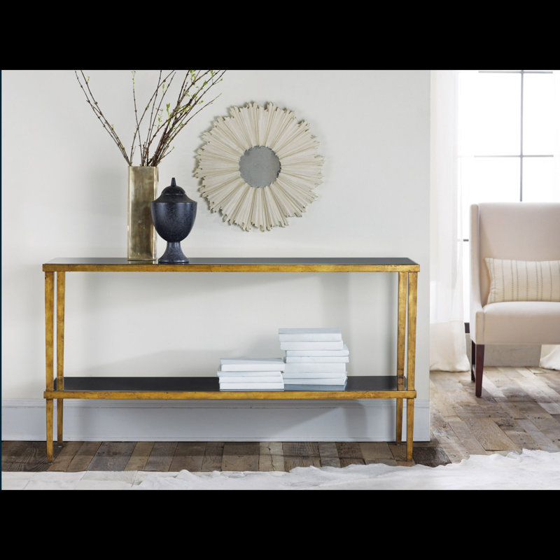 60'' Glass Top Console Table