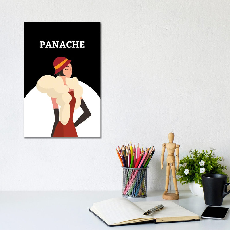 Art Deco Panache With Gatsby Flapper Girl by Design Harvest - Wrapped Canvas Print, 20.32 cm H x 30.48 cm W