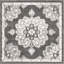 Tapis oriental gris en polypropylène de 5 pi x 5 pi Octagon-799039364