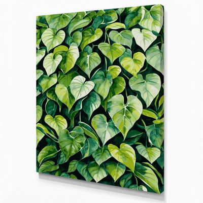 Watercolor Botanical 47 Green Canvas Wall Art