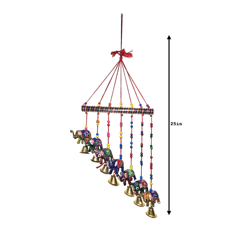 7 Elephant Thread Hanging Chime