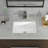 Mocoloo 18" x 12" Undermount Rectangular White Ceramic Bathroom Sink