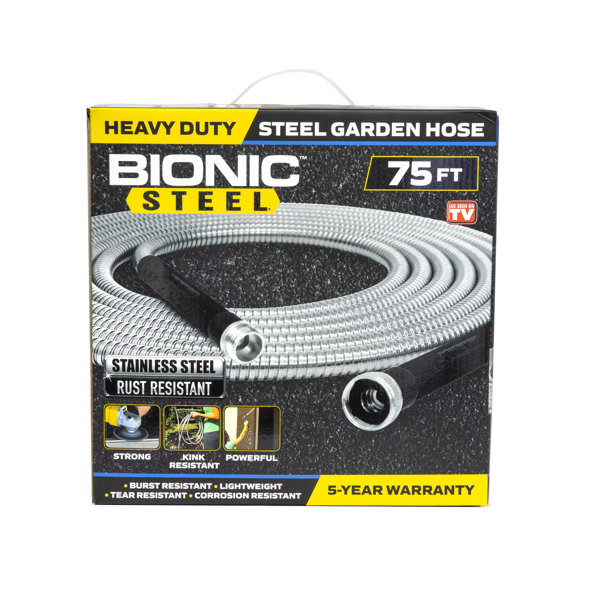 AsSeenOnTv Bionic Steel Garden Hose 304 Stainless Steel Metal Hose, Super  Tough & Flexible Water Hose & Reviews - Wayfair Canada