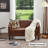 Boney Tufted Faux Leather Upholstered Small Loveseat-1983427091