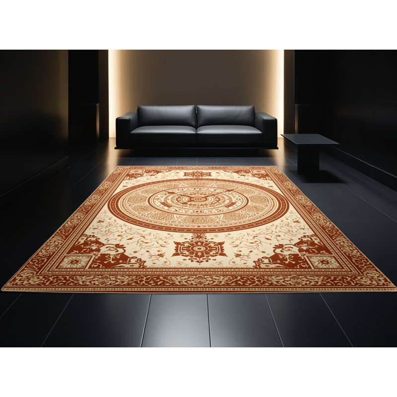 Tapis oriental classique brun / beige lavable à la machine Warleigh, 2x5