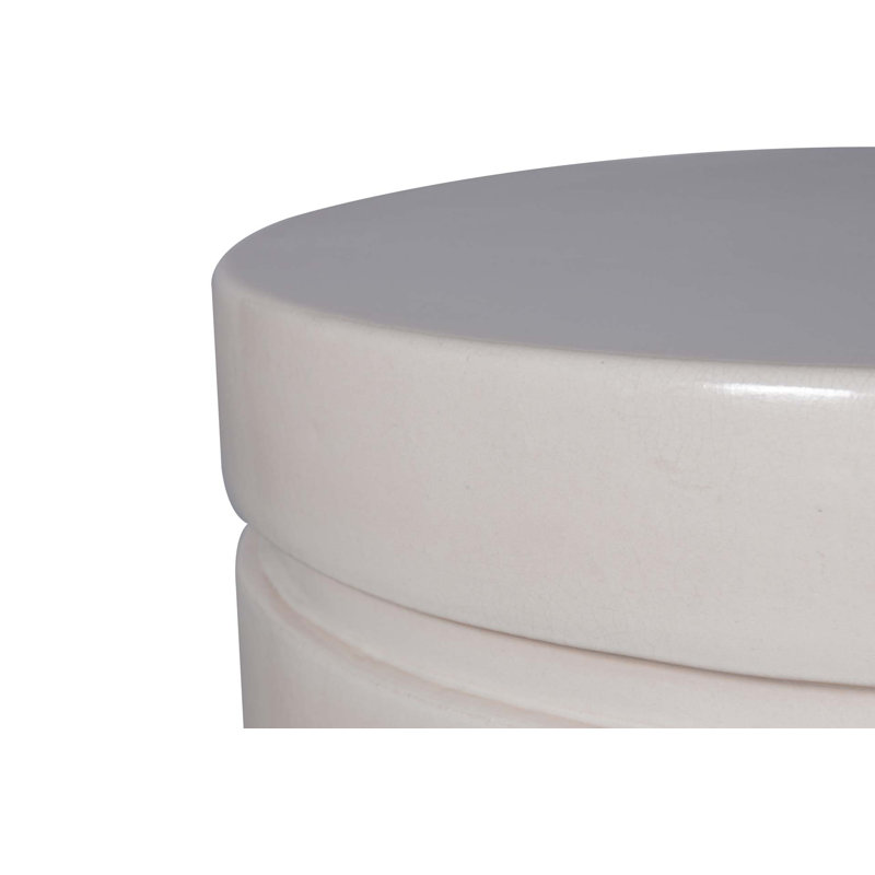 Provenance Signature Outdoor Round Side Table, Linen
