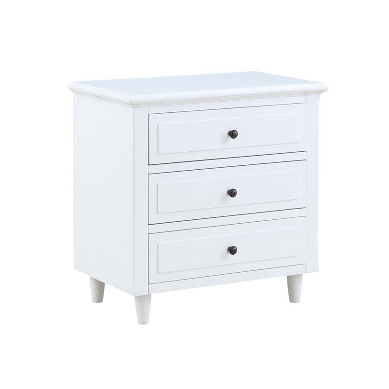 Ardele 27.9'' W Solid Wood Nightstand, White